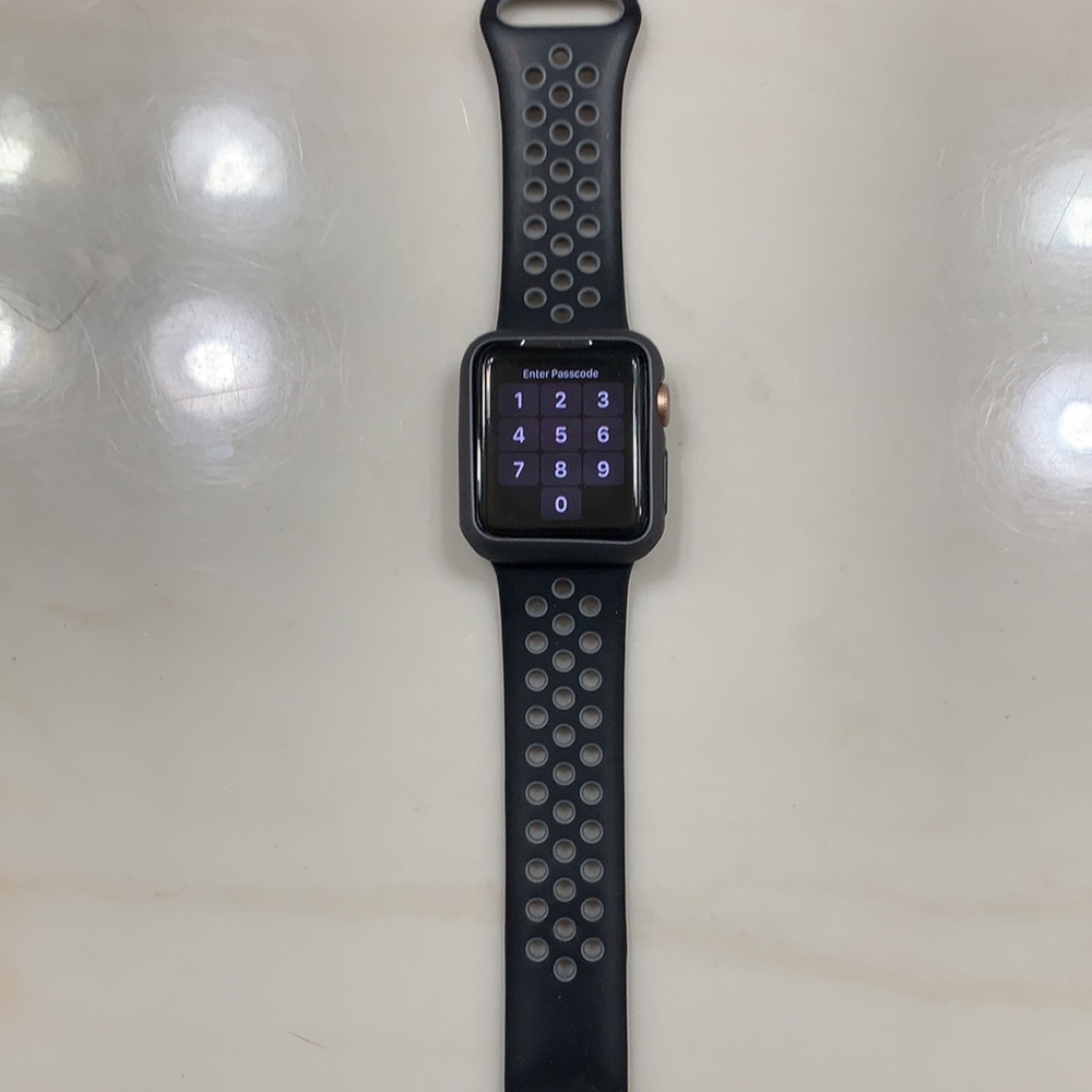 Series 3 Apple Watch with accessories